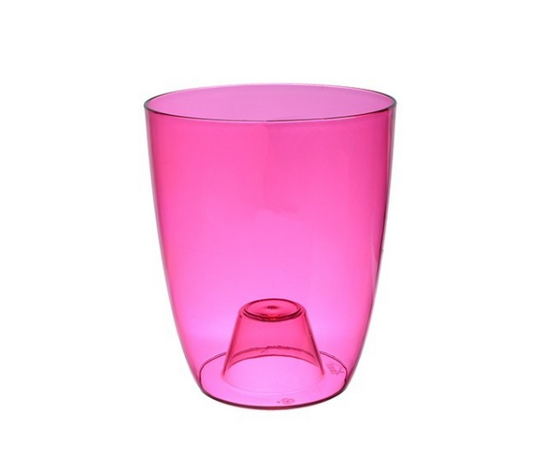 Горшок для Орхидеи розовый прозрачный, 2л d160мм (М-пластика)