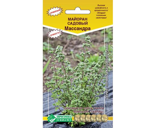 Майоран садовый Массандра "Пряно-вкусовые травы" 0.2г (Евросемена)
