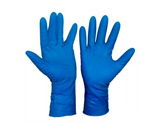 Перчатки универсальные латексные синие