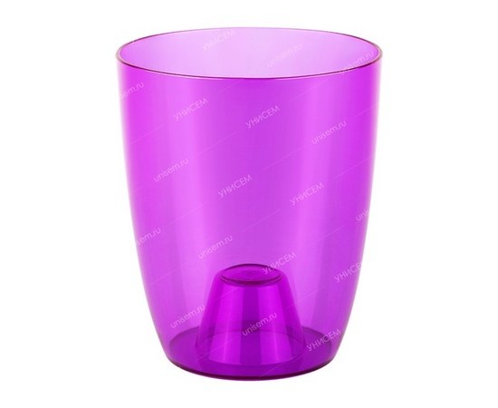 Горшок для Орхидеи фиолетовый прозрачный, 2л d160мм (М-пластика)