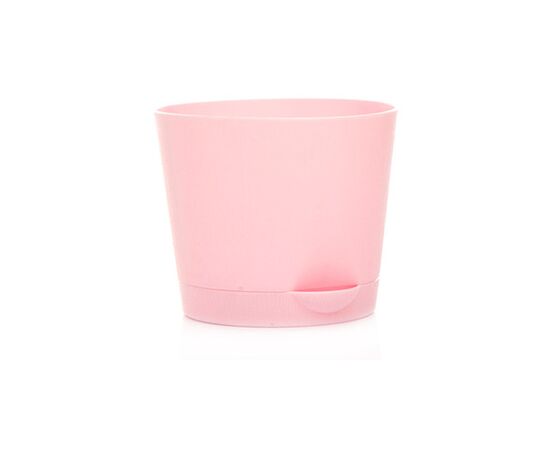 Горшок цветочный с поддоном 1.0л розовый (Интерм)